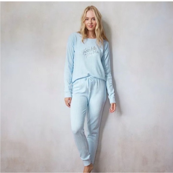 Lauren Conrad Women’s Pajama Set Medium Blue Twinkle Twinkle Loungewear NWT - Picture 2 of 9